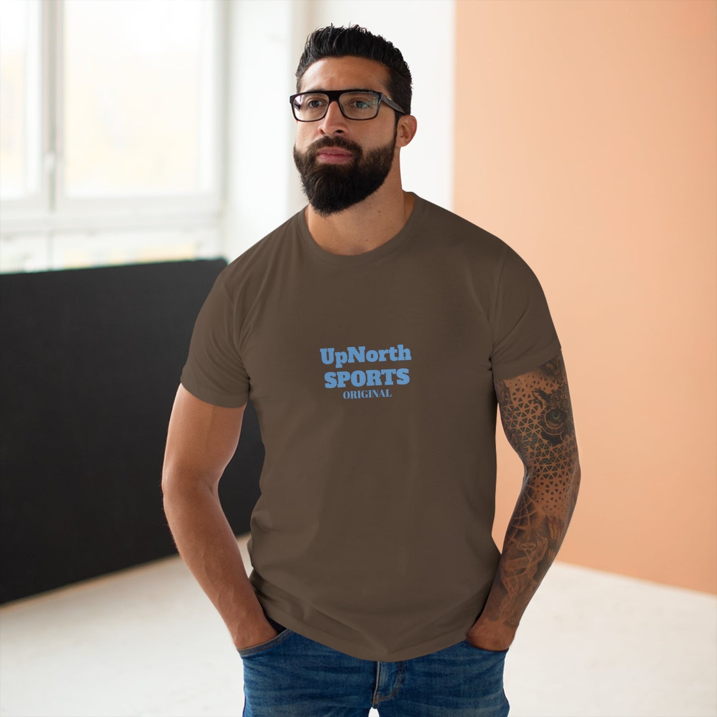 Men T-shirt UpNorth SPORTS chocolate with Maximus tribute Printify