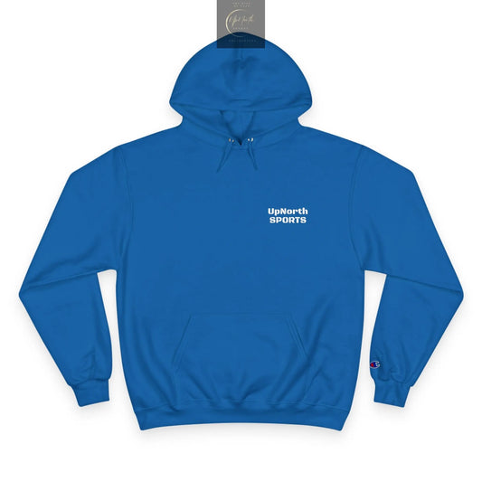 UpNorth SPORTS White Logo Champion Hoodie Printify