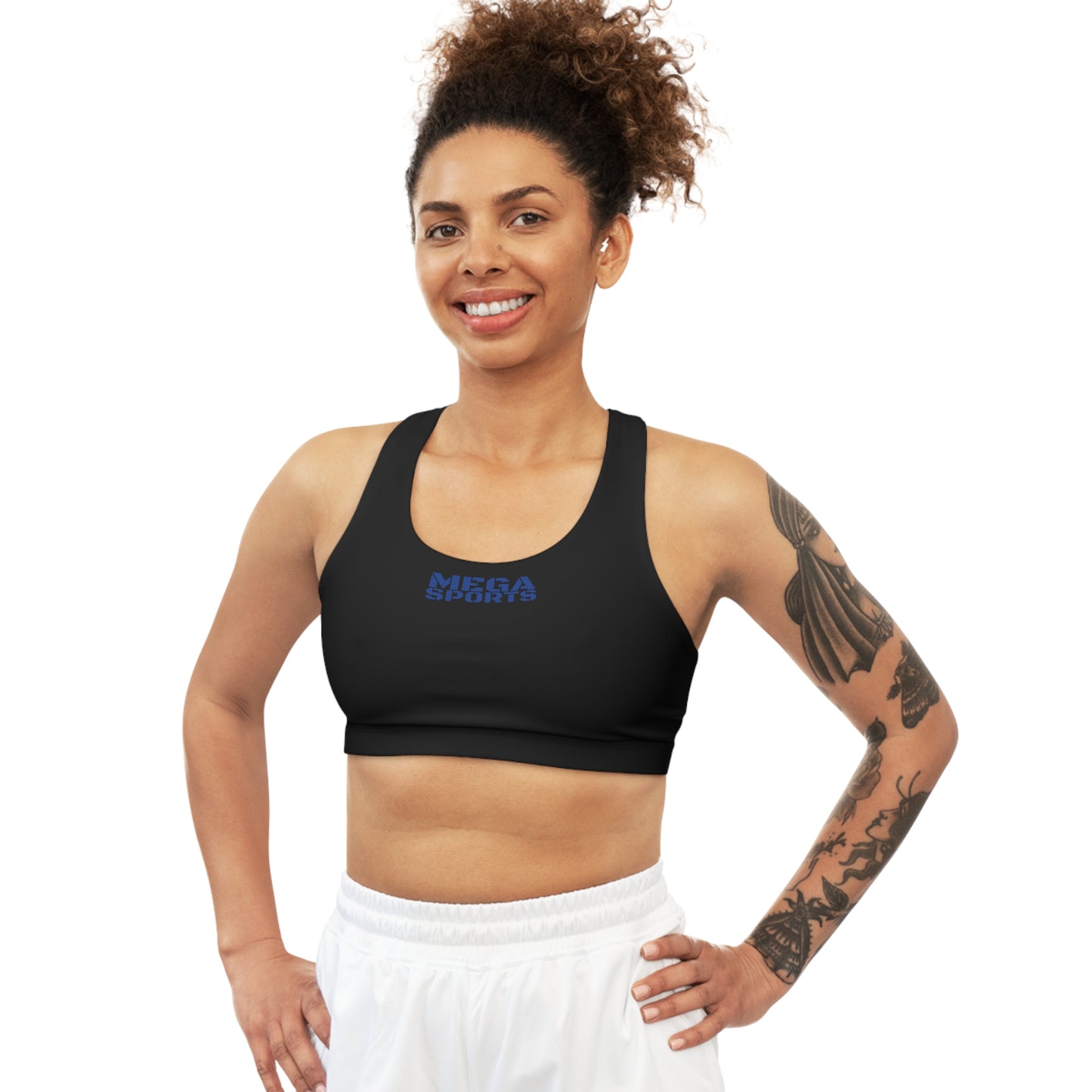 Sports Bra MEGA Sports dark blue on black
