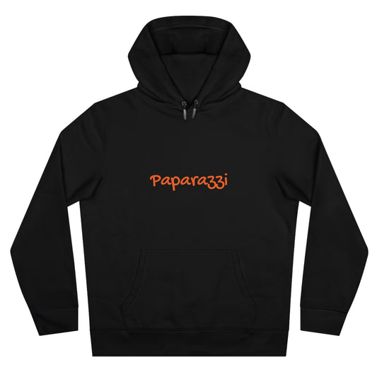 Pure Black Paparazzi Flame Orange Hoodie Printify