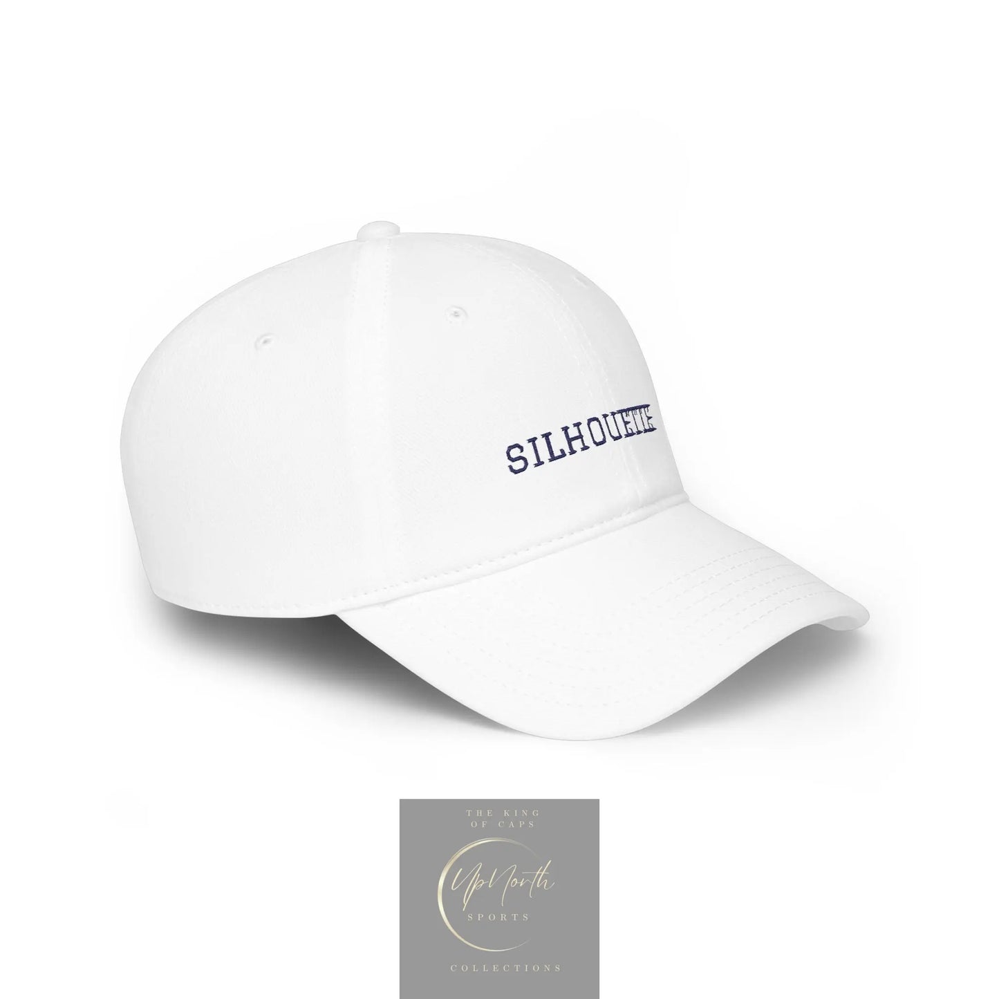 White Paparazzi Silhouette Navy Baseball Cap right side - Paparazzi Original