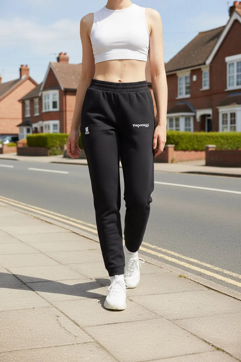 Woman model wearing Joggers Adidas Paparazzi Edition Black - Paparazzi Original