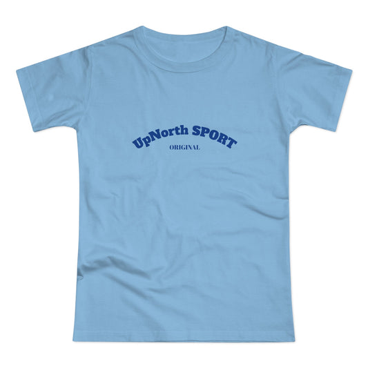 Women T-Shirt skyblue with navy Printify