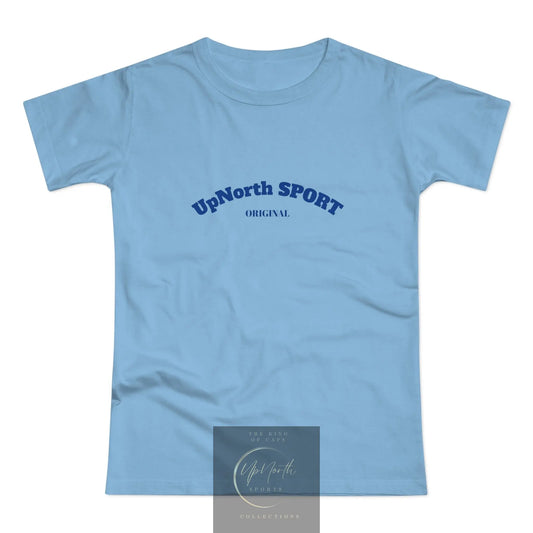Women T-Shirt skyblue with navy Printify