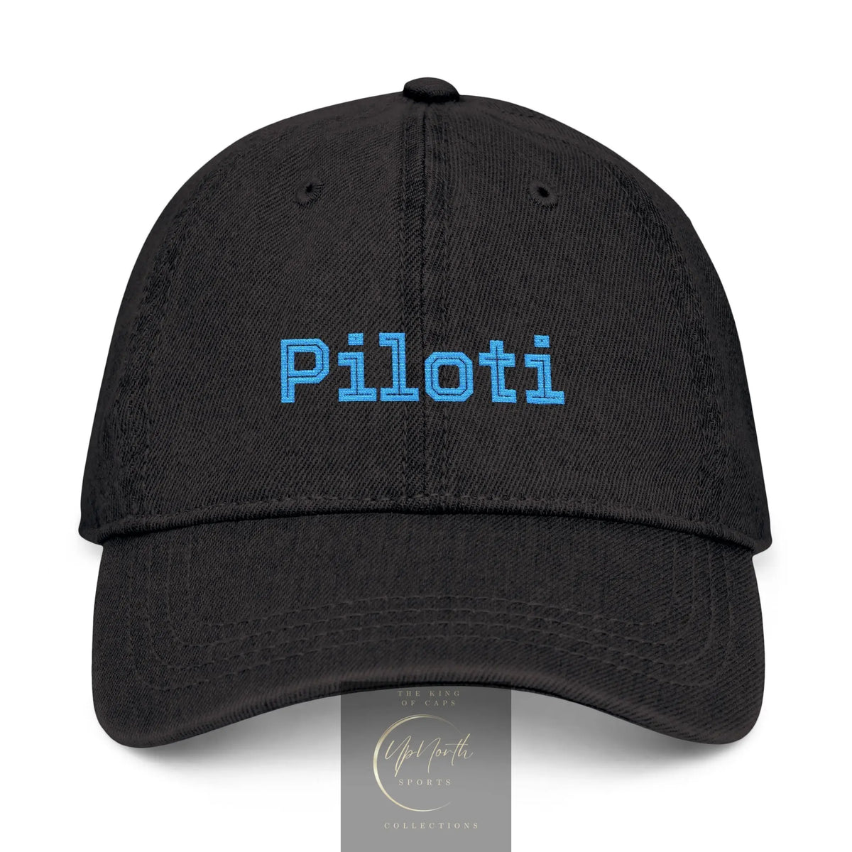 Denim Baseball Cap Piloti in black - UpNorth SPORTS