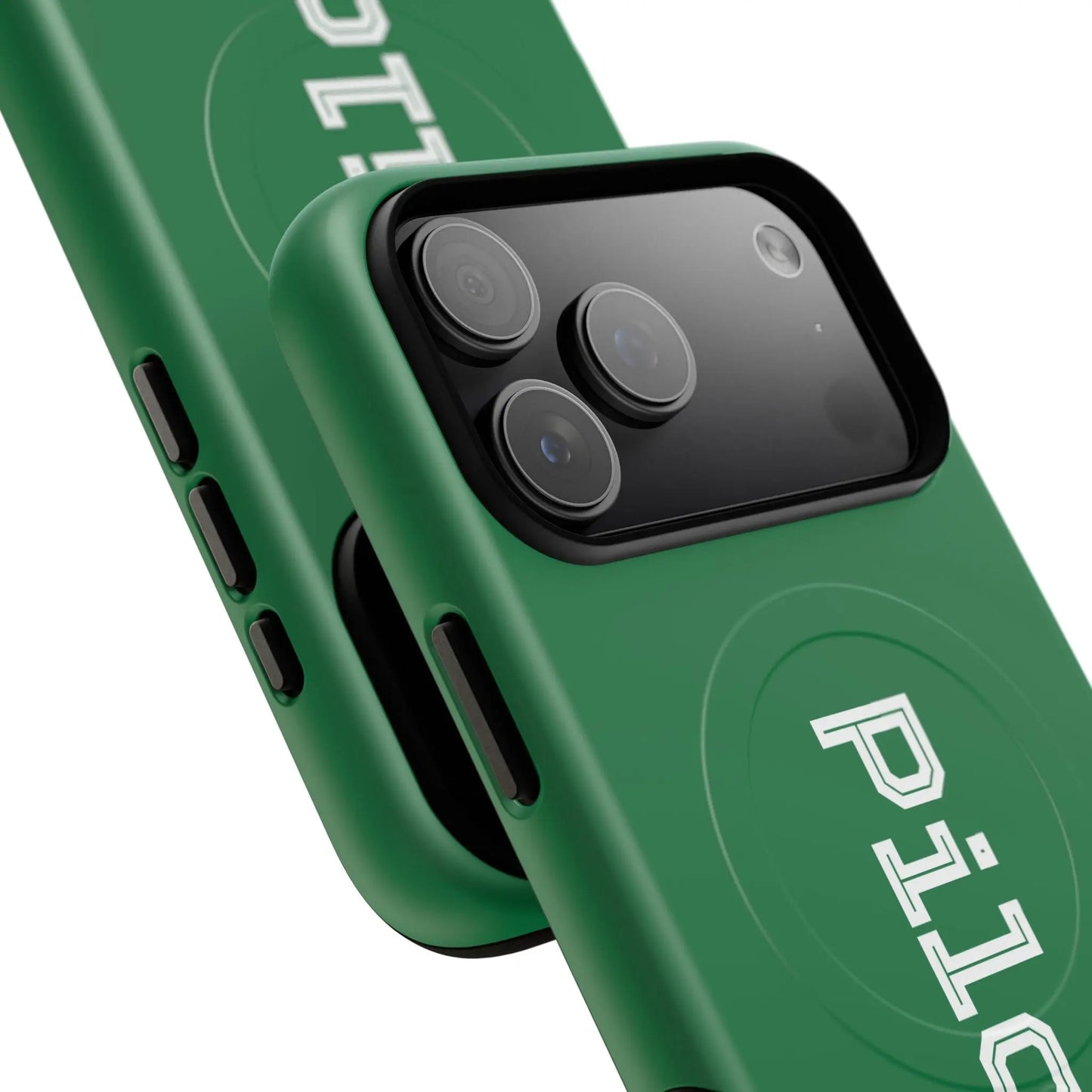 Tough Magnetic iPhone Cases Piloti in dark green Printify