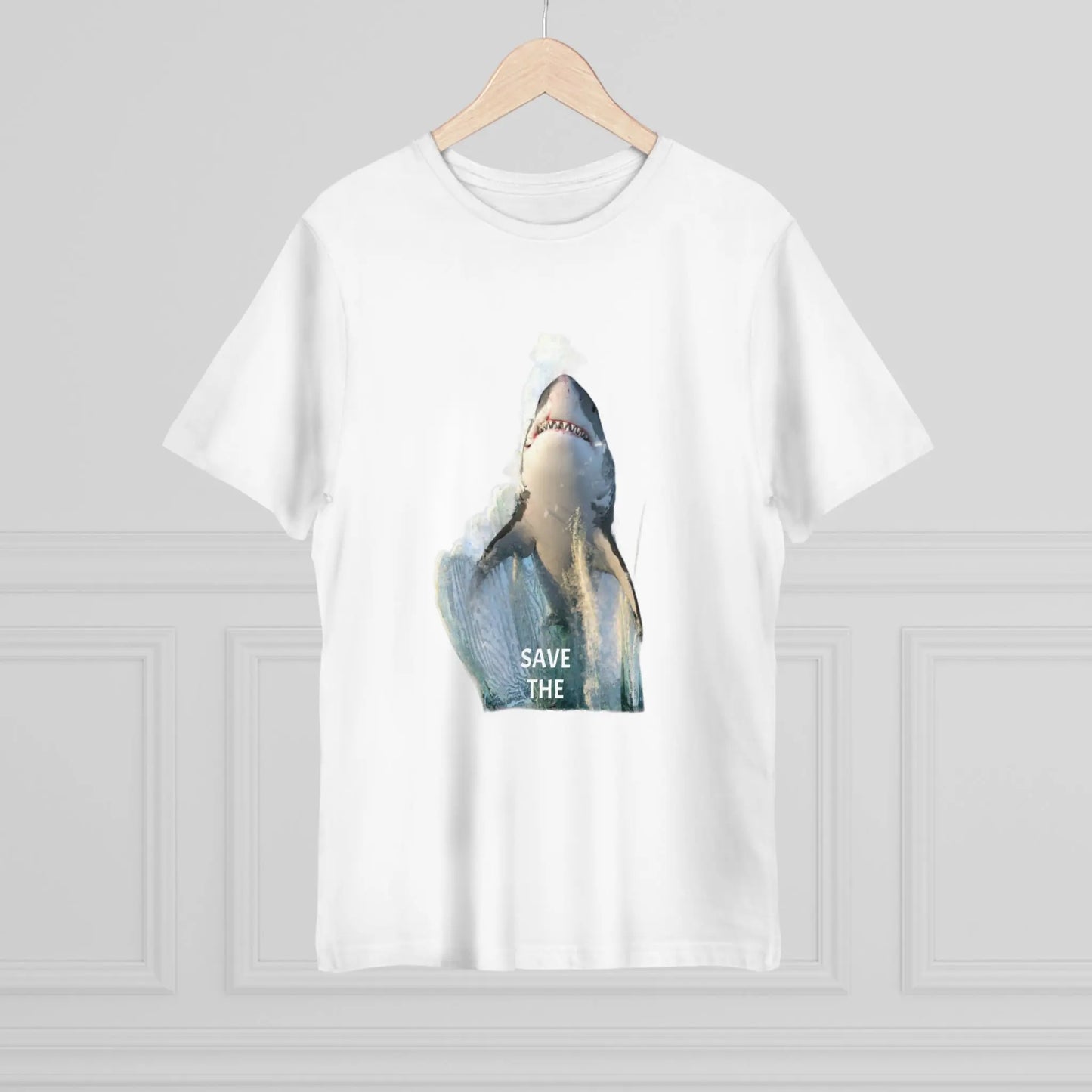 T-Shirt Premium Deluxe Save the sharks Printify