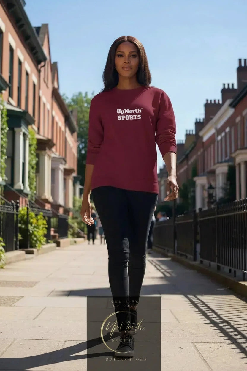 Woman model wearing a Multicolor UpNorth SPORTS Champion Sweatshirt showing front - UpNorth SPORTS