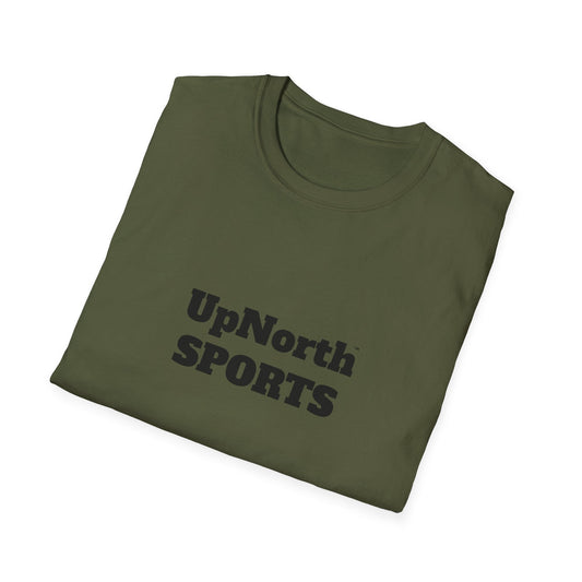 Military Green Black Unisex T-Shirt folded - UpNorth SPORTS