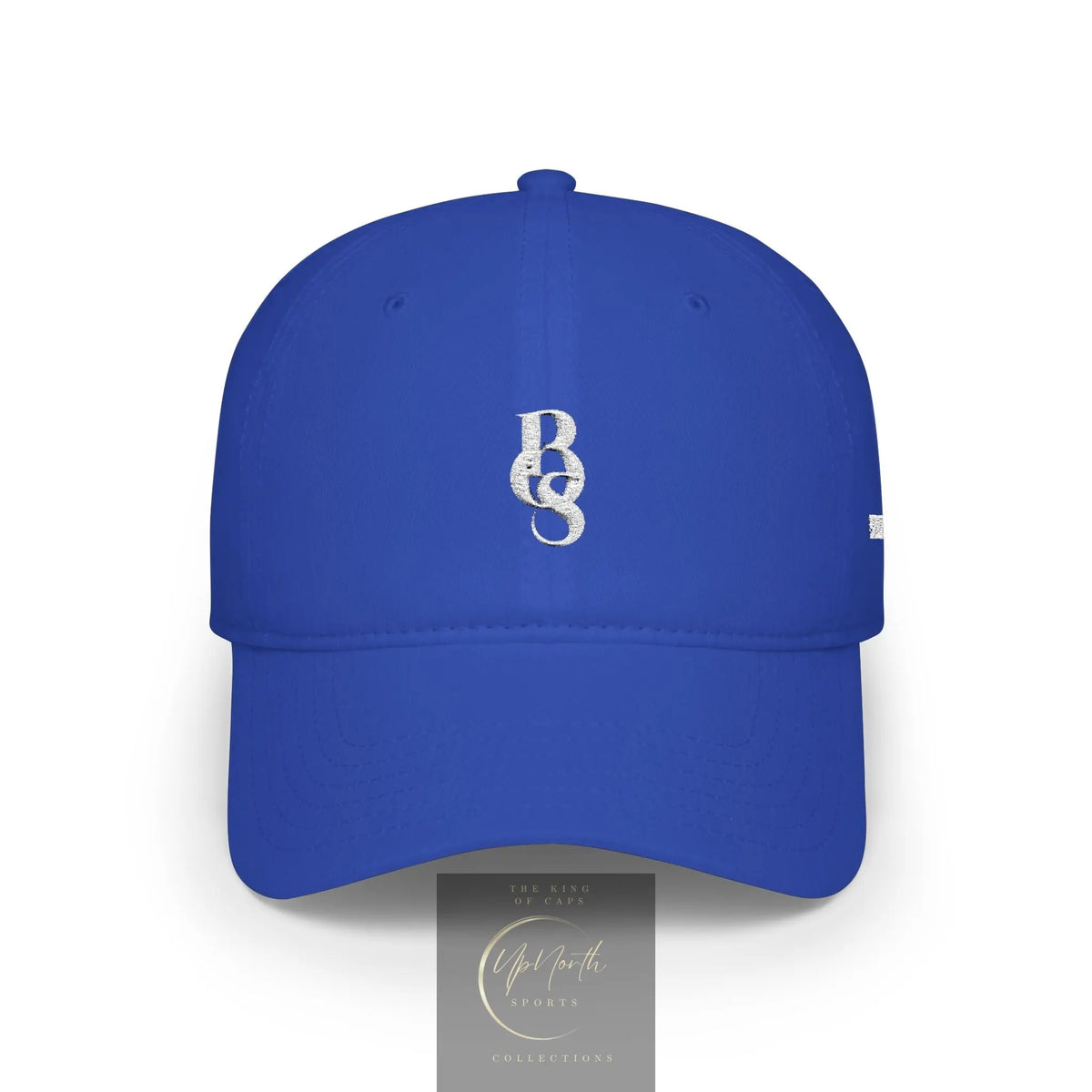A royal blue baseball cap with a white embroidered monogram 'POS' logo on the front - Paparazzi Original