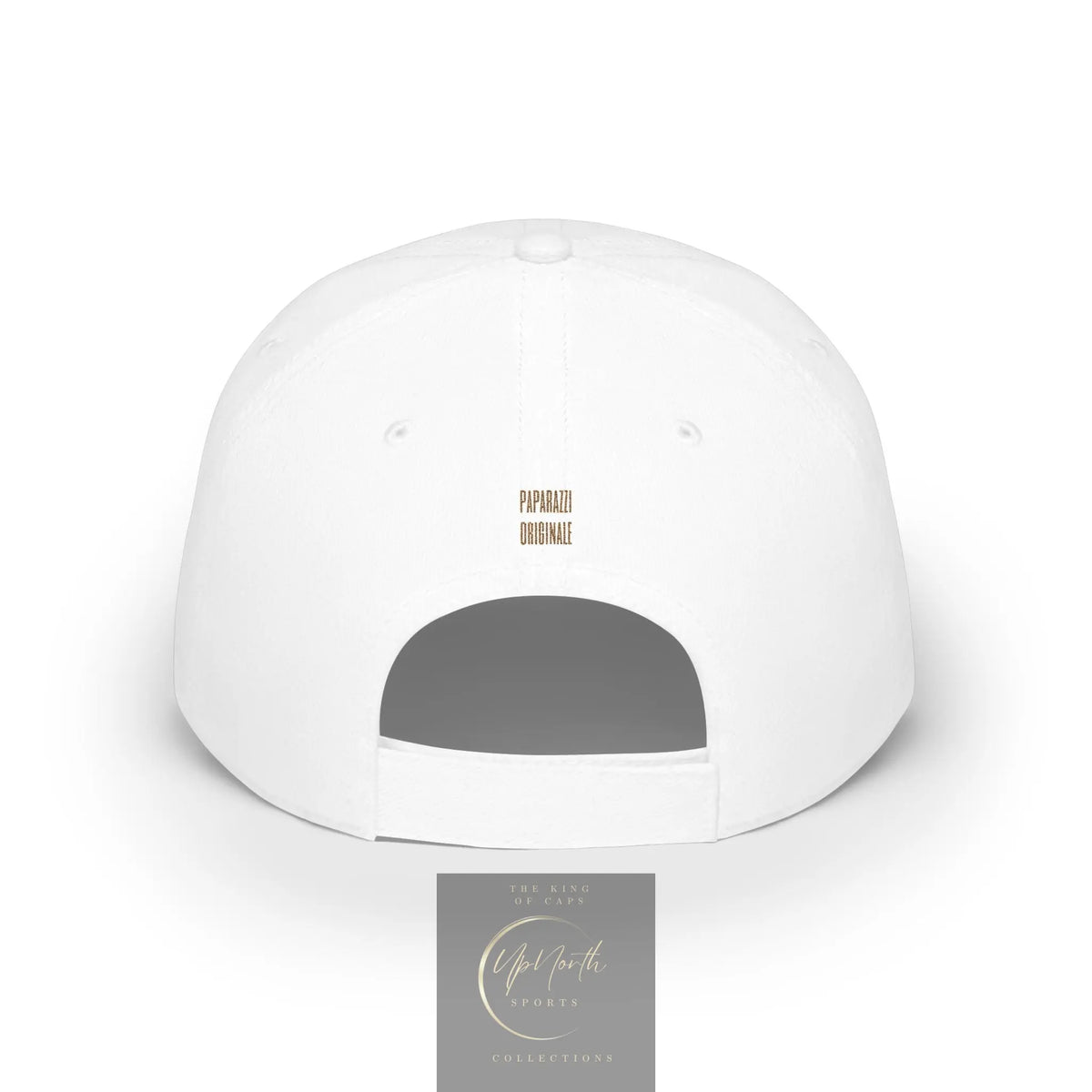 White POS Paparazzi Old Gold Baseball Cap backside - Paparazzi Original