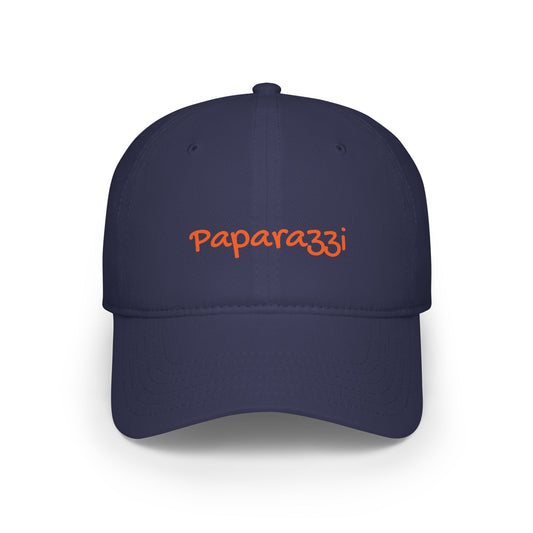 Baseball Cap Paparazzi orange on dark navy