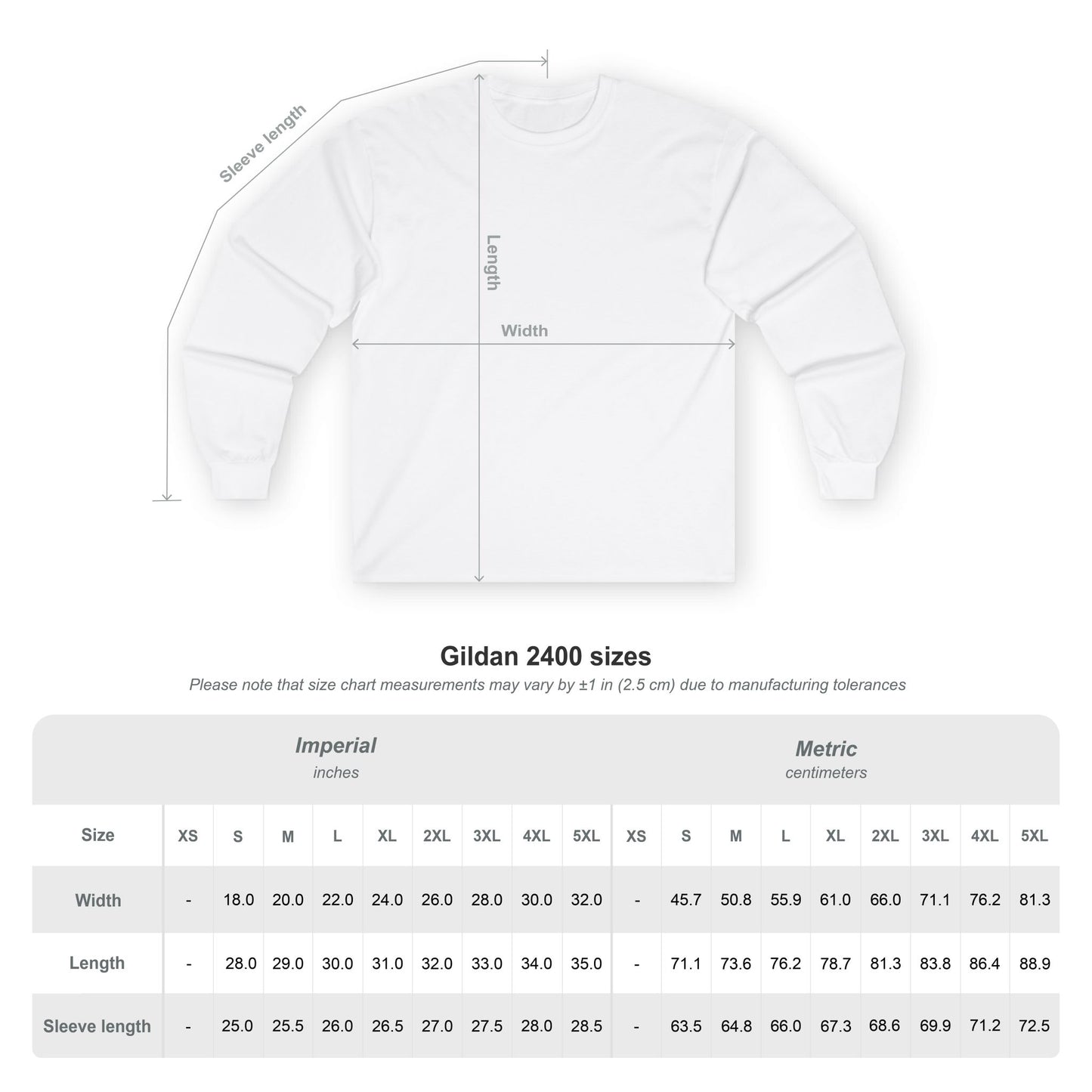 Chocolate UpNorthSPORTS Long Sleeve T-shirt size-chart