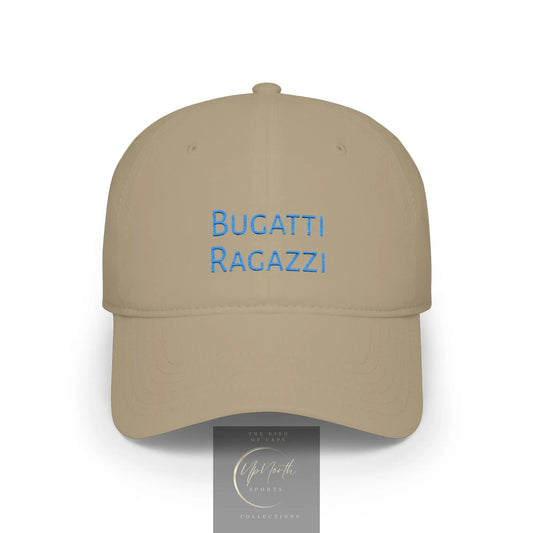 Khaki Bugatti Ragazzi Light Blue Baseball Cap front - UpNorth SPORTS