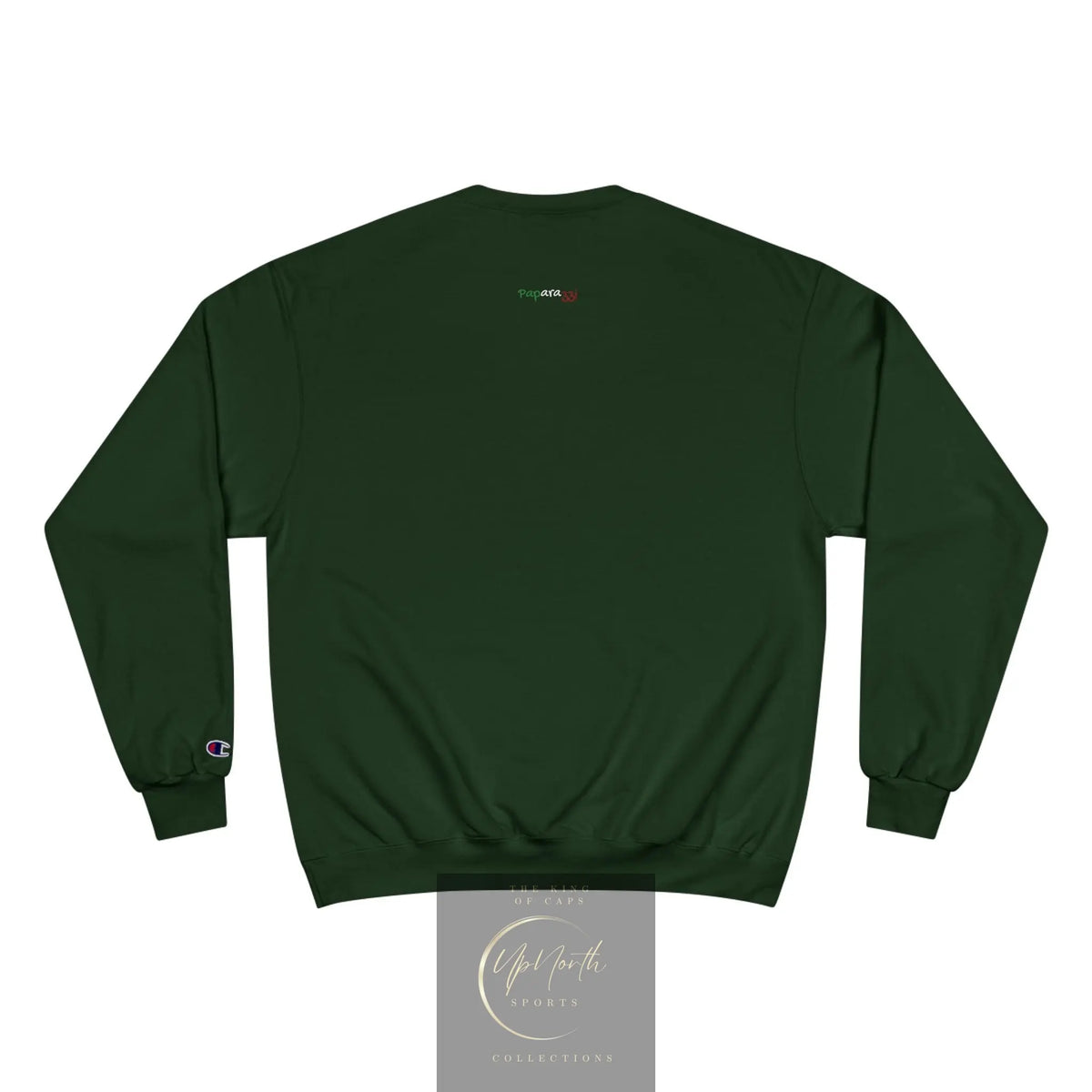 Dark Green Multicolor Tricolore Paparazzi Champion Sweatshirt backside - Paparazzi Original
