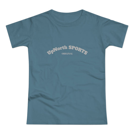 Women T-Shirt stone blue with light grey Printify