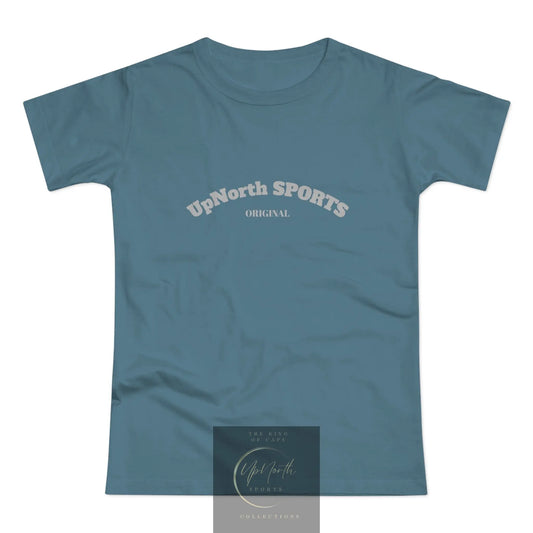 Women T-Shirt stone blue with light grey front - UpNorth SPORTS