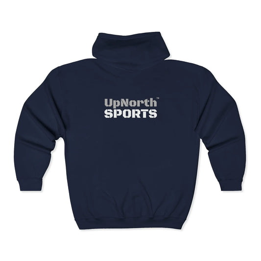 UpNorth Sports Navy Full Zip Hoodie Printify