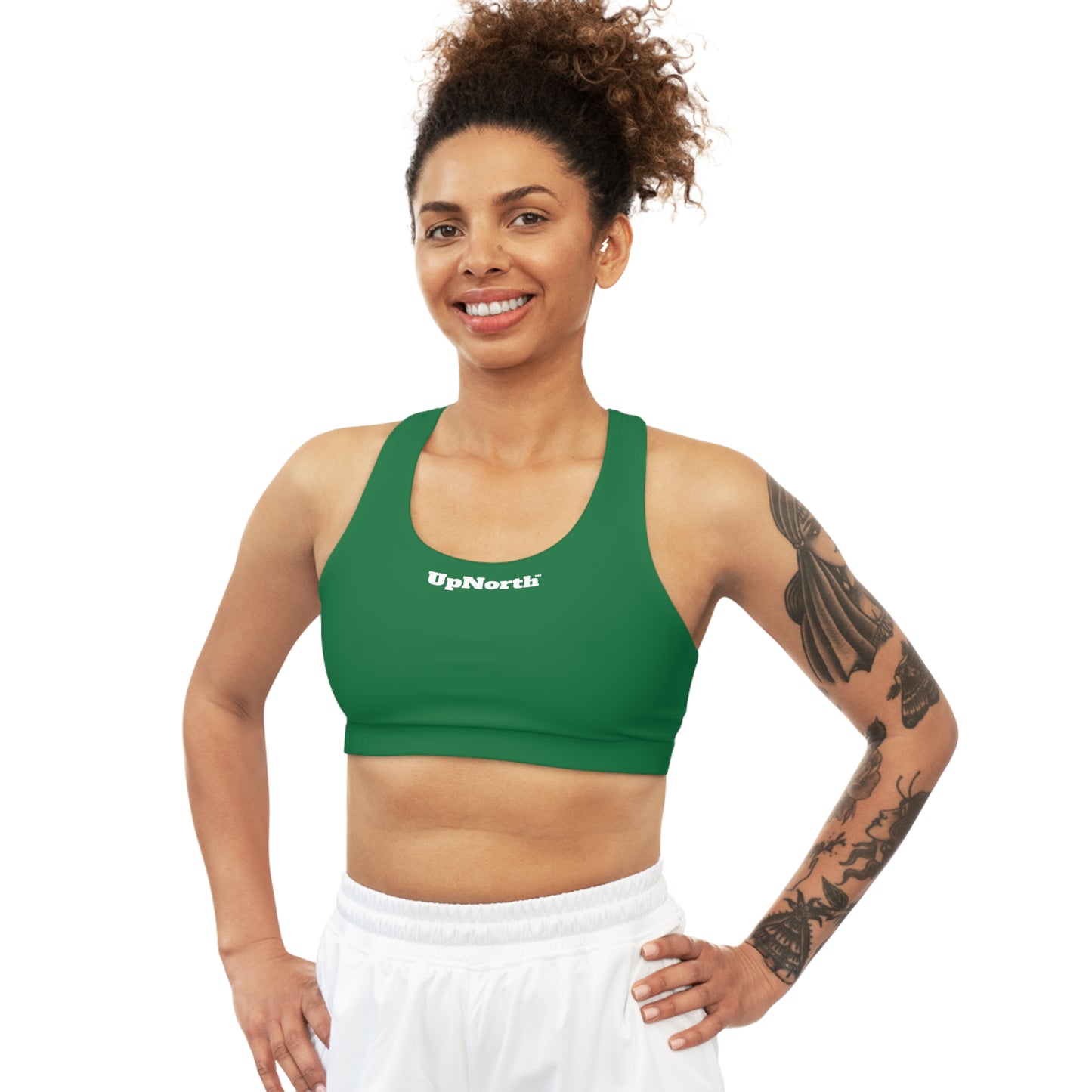 Sports Bra UpNorth white on green