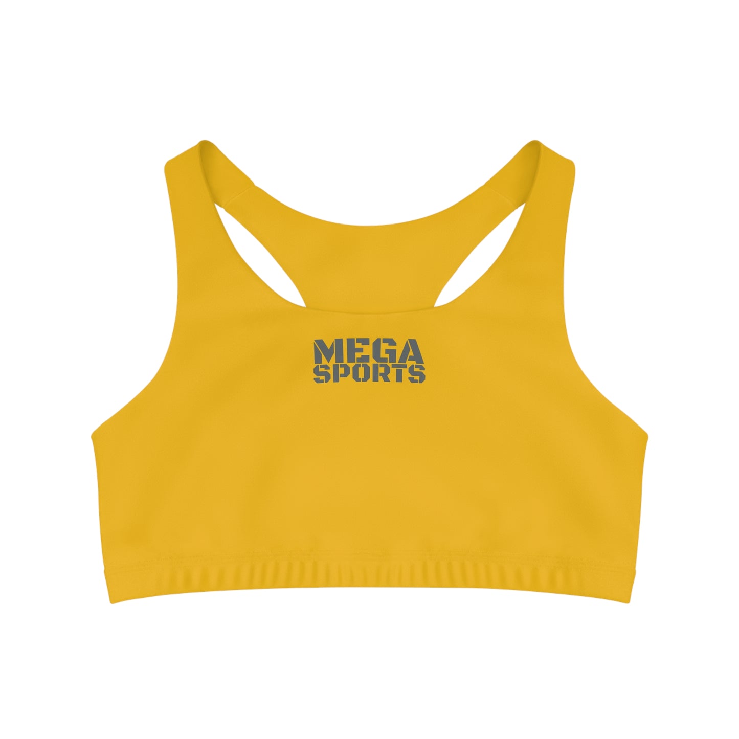 Sports Bra MEGA Sports dark gray on yellow