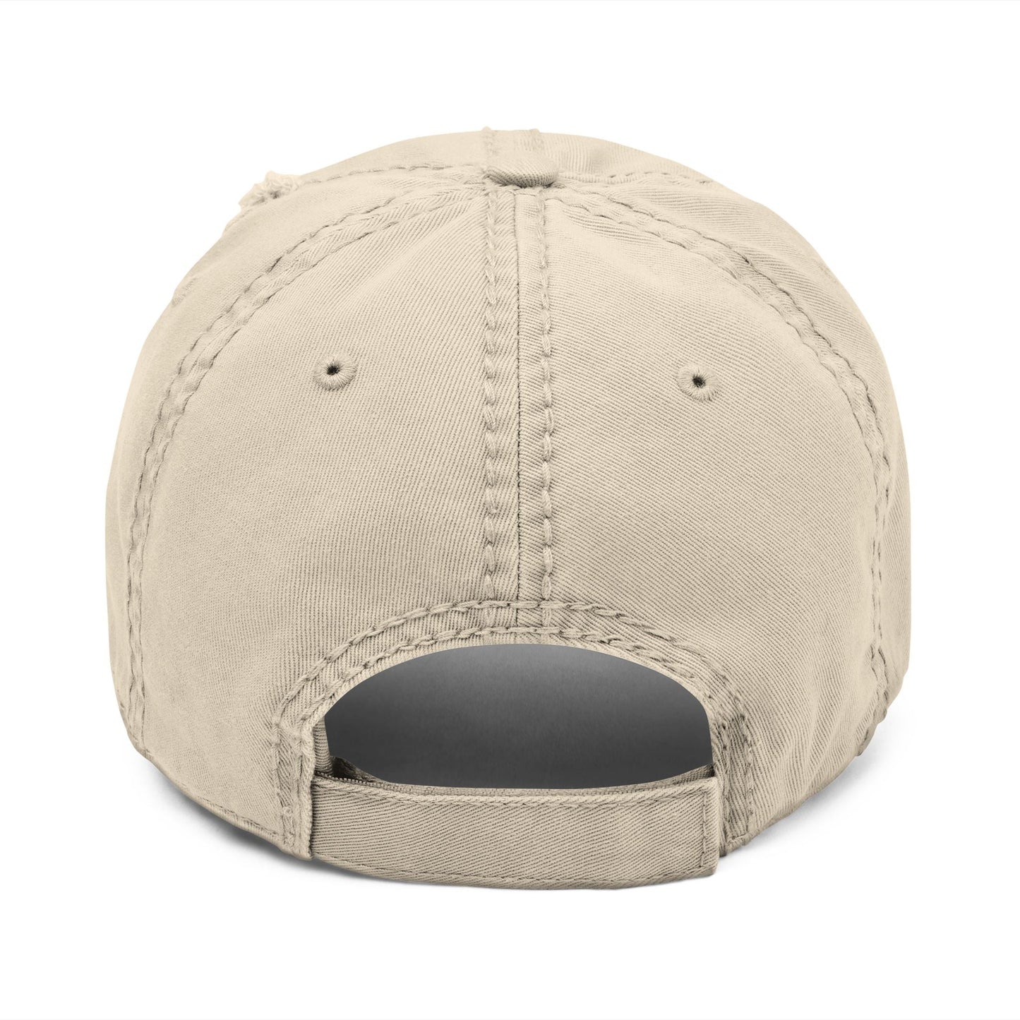 Distressed Baseball Cap Paparazzi Embroidery khaki with brown backside - Paparazzi Original