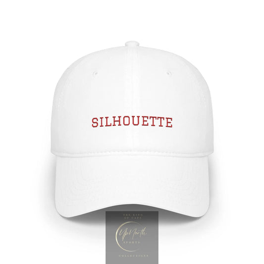 White Paparazzi Silhouette Red Baseball Cap front - Paparazzi Original