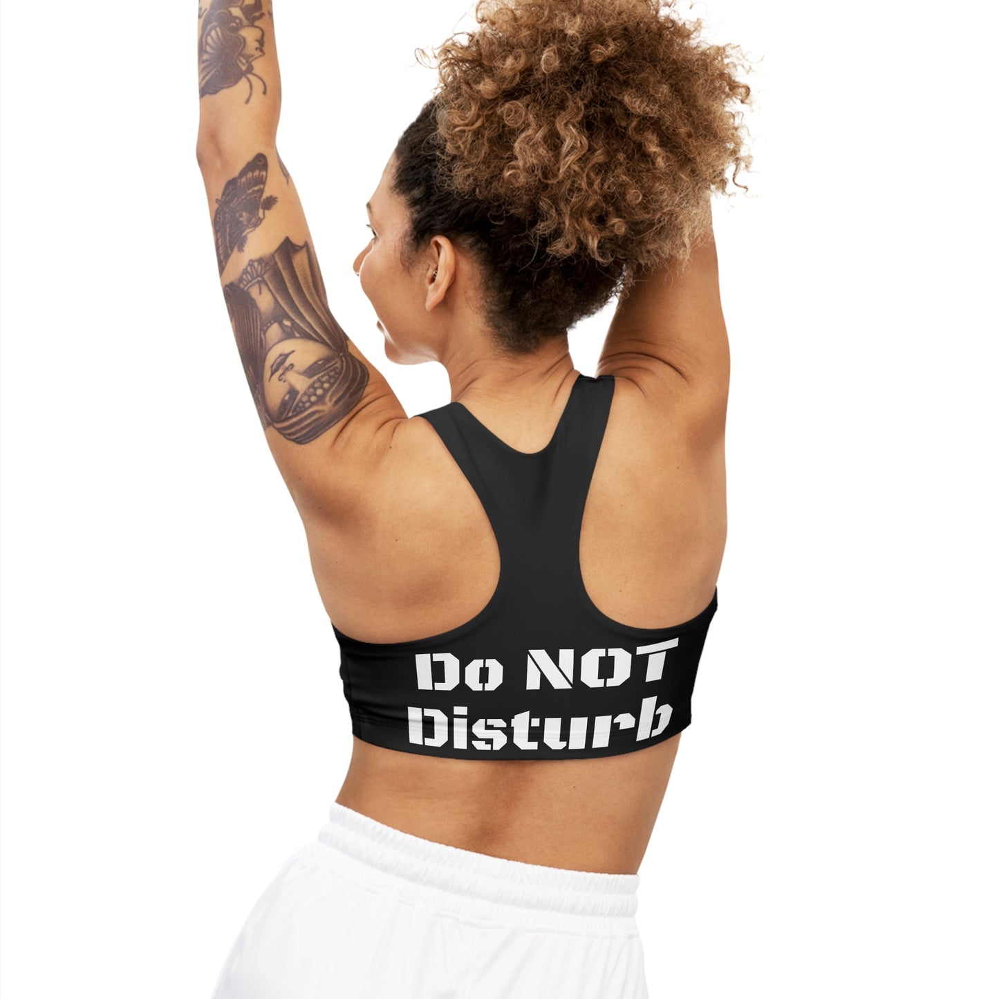 Sports Bra MEGA Sports white on black