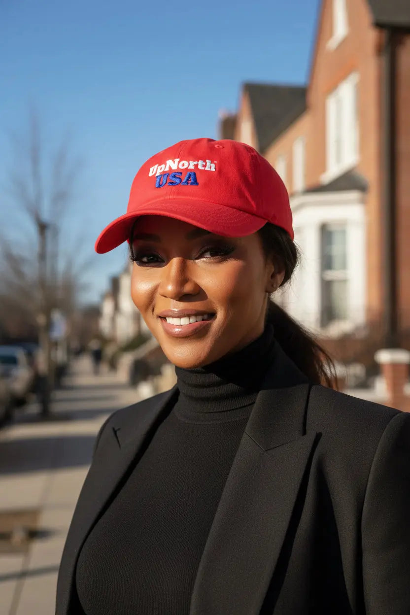 Woman model wearing a Baseball Cap 4th of July - UpNorth SPORTS