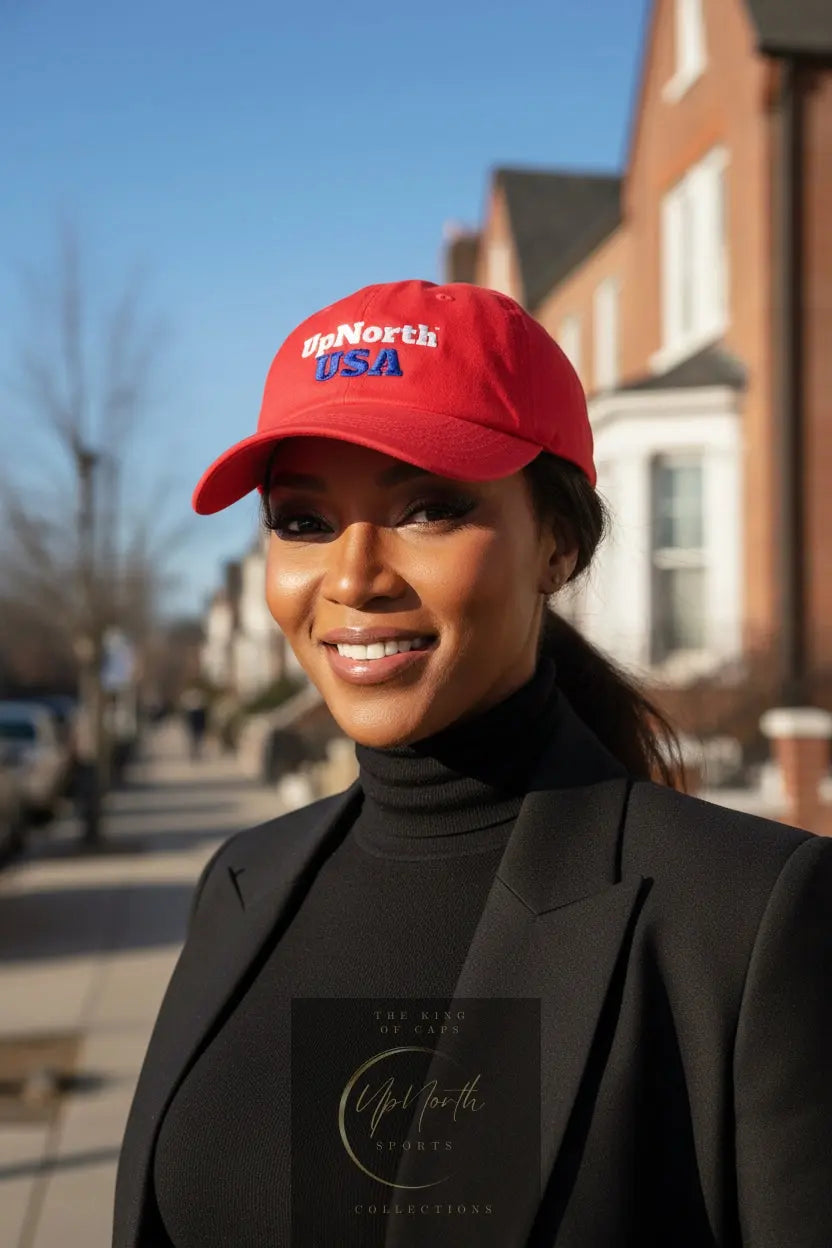 Woman model wearing a Baseball Cap 4th of July - UpNorth SPORTS