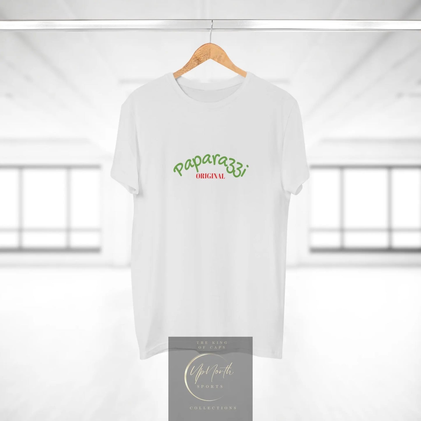 Paparazzi Men T-shirt white with light green and red - UpNorth SPORTS
