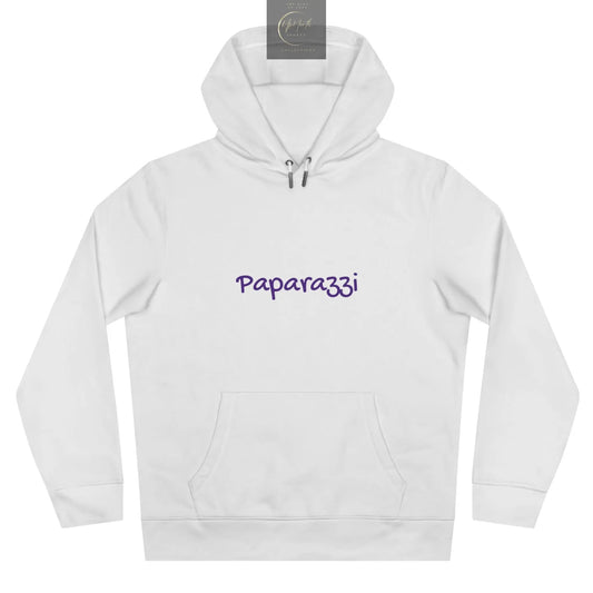 White Paparazzi Purple Hoodie Printify