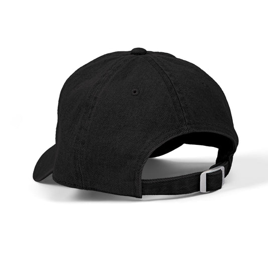 Denim Baseball Cap Paparazzi in black with orange Printify
