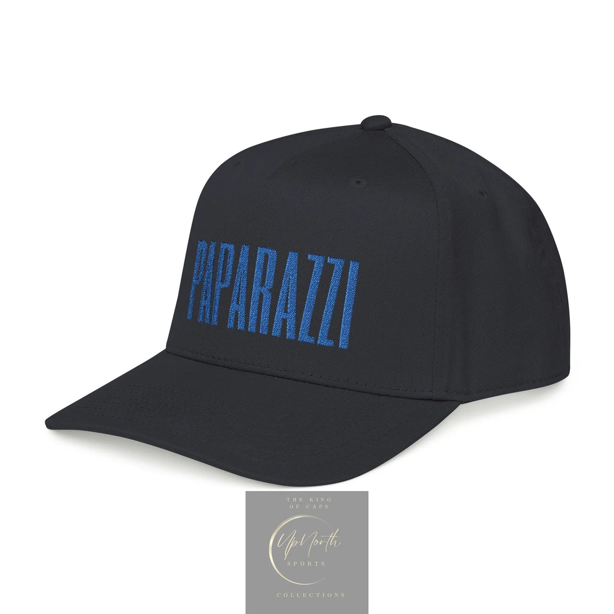 Navy Paparazzi Royal Mid Profile Baseball Cap right - Paparazzi Original