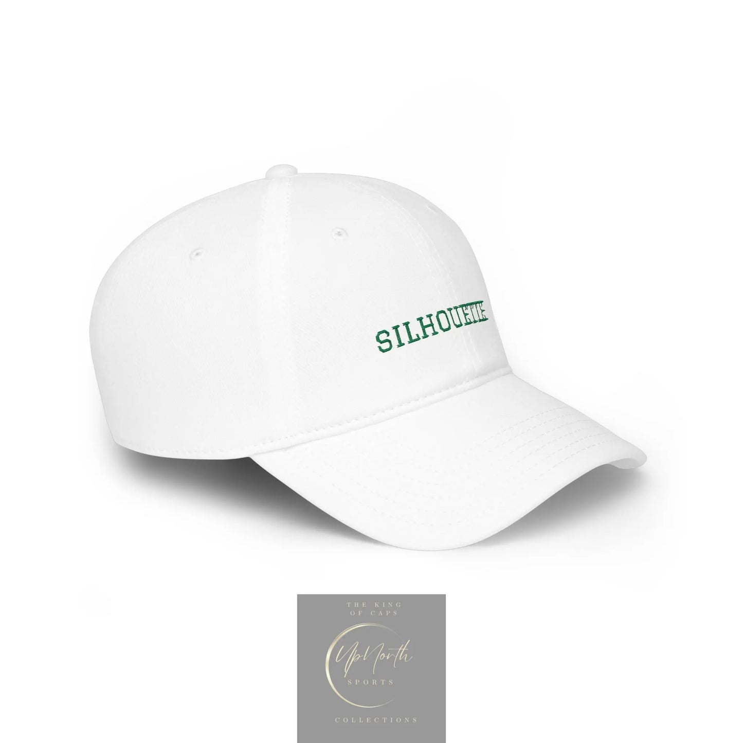 White Paparazzi Silhouette Dark Green Baseball Cap right - Paparazzi Original