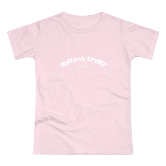 Women T-Shirt orchid pink with white Printify