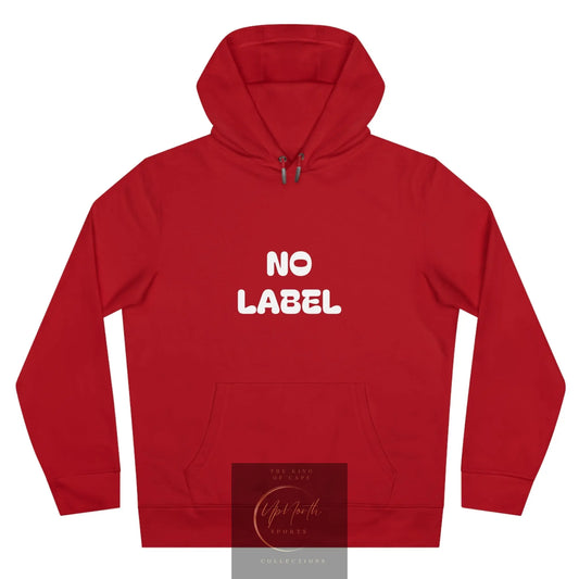 No Label White on Red Hoodie front - UpNorth SPORTS