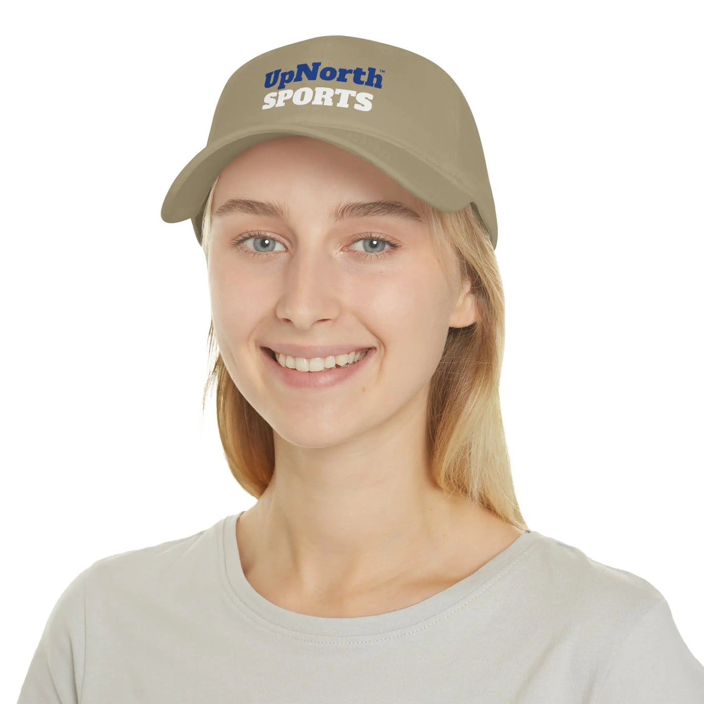 Baseball Cap UpNorth Sports khaki and navy blue and white Printify
