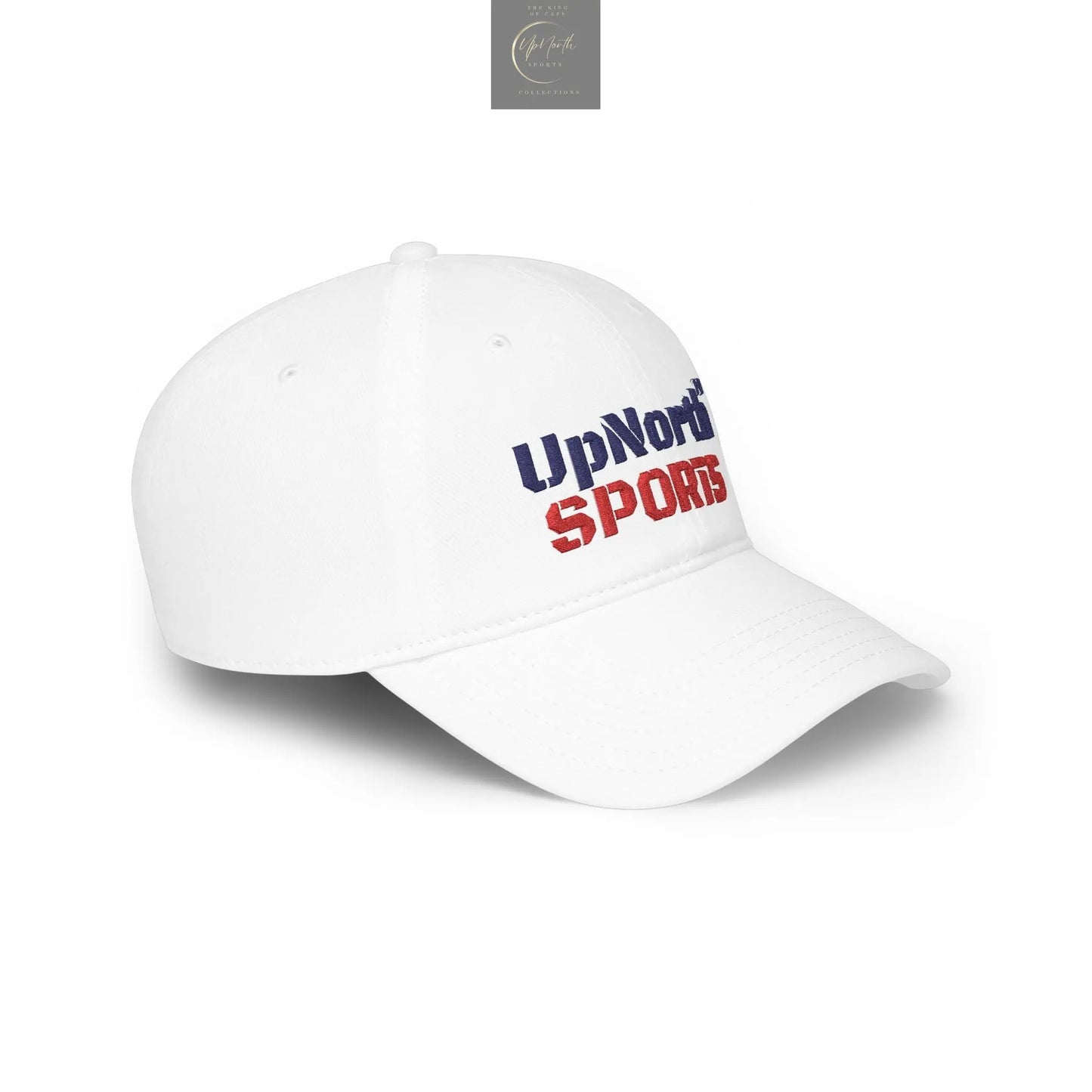 White UpNorthSPORTS Navy Red Baseball Cap