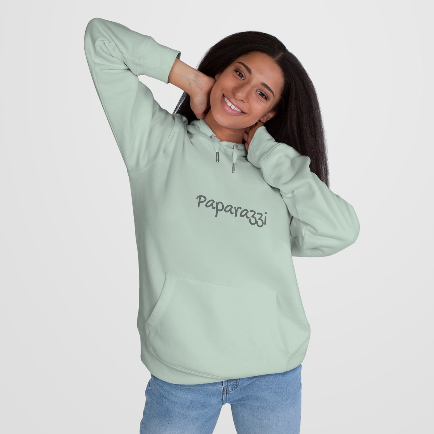 Aqua Green Paparazzi Dark Grey Hoodie Printify