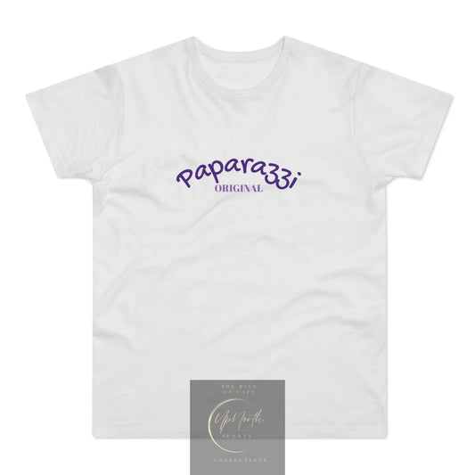 Paparazzi Men T-shirt white with purple and pink - UpNorth SPORTS