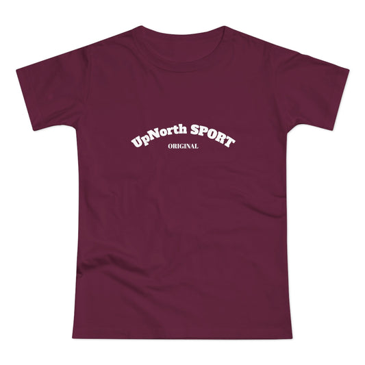 Women T-Shirt burgundy with white Printify