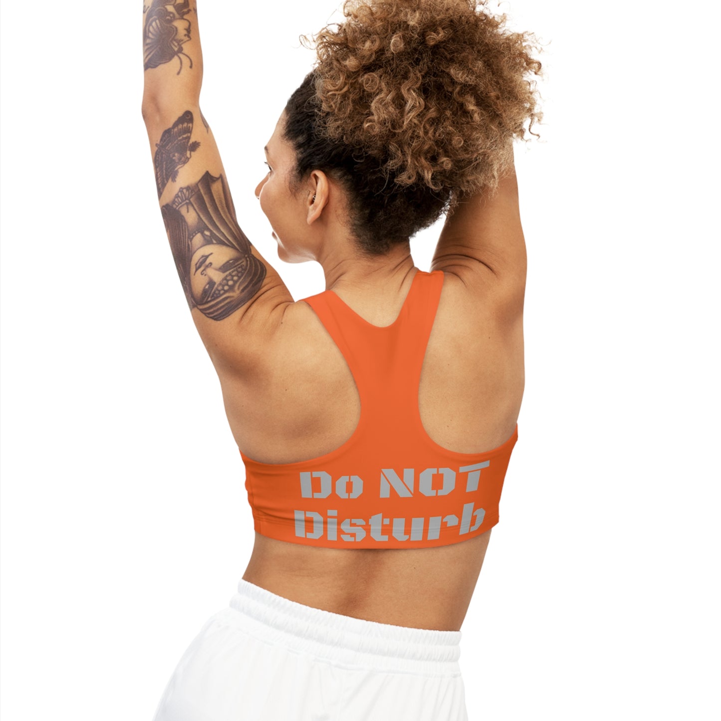 Sports Bra MEGA Sports light gray on orange