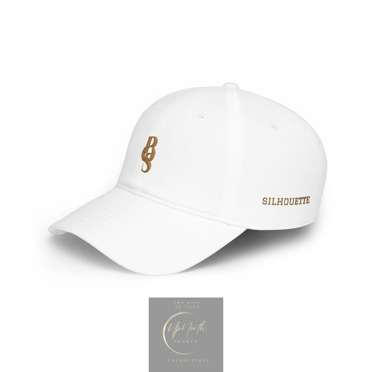 White POS Paparazzi Old Gold Baseball Cap left side - Paparazzi Original