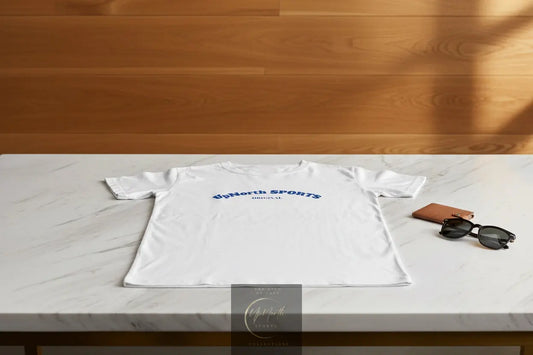 Women T-Shirt white with navy front - UpNorth SPORTS