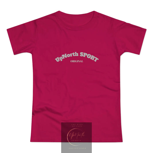 Women T-Shirt sorbet with light grey Printify