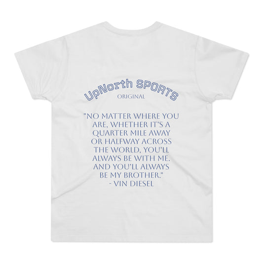 Men T-shirt UpNorth SPORTS white with Vin Diesel tribute Printify
