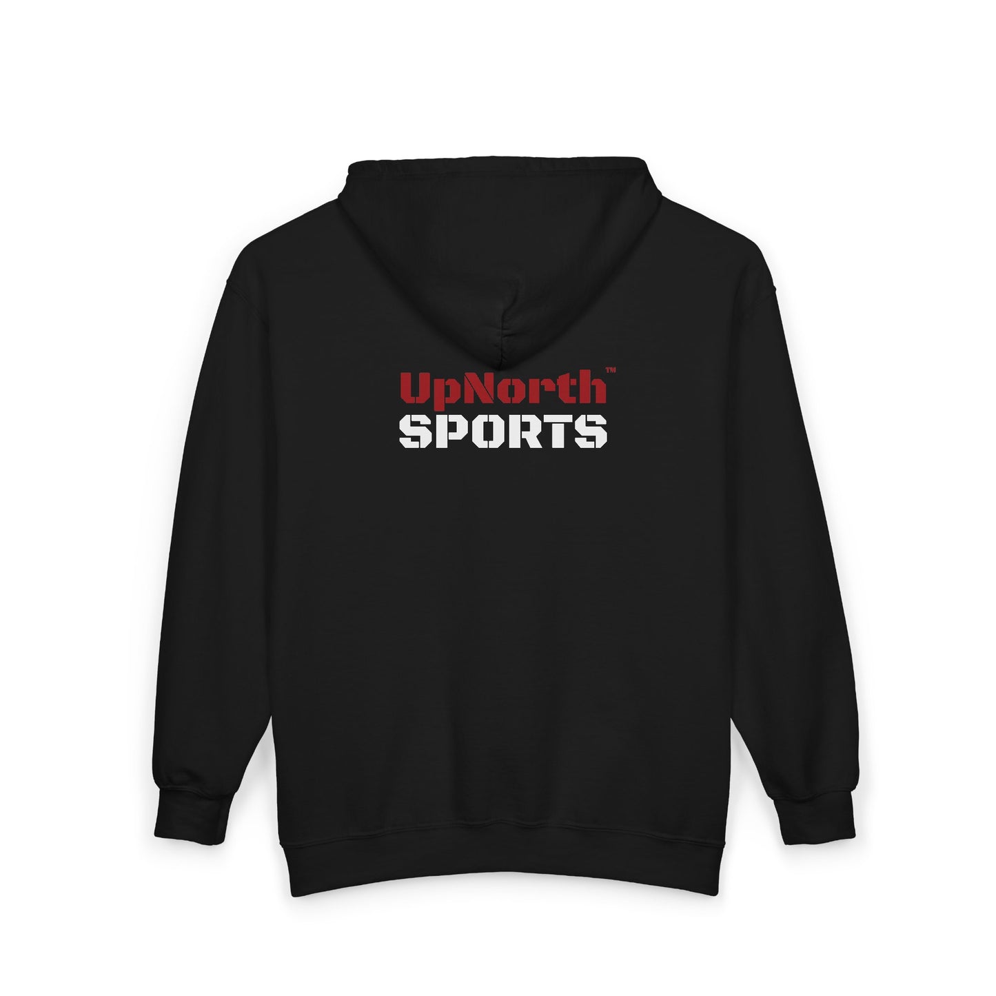 UpNorth Sports Black Full Zip Hoodie back - UpNorth SPORTS