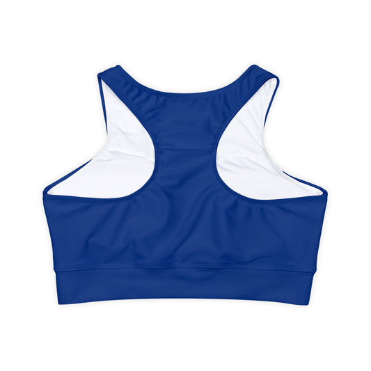 Sports Bra GYM Sports red white on dark navy