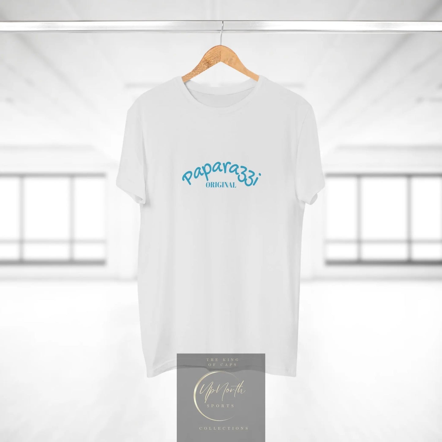 Paparazzi Men T-shirt white with turquoise - UpNorth SPORTS