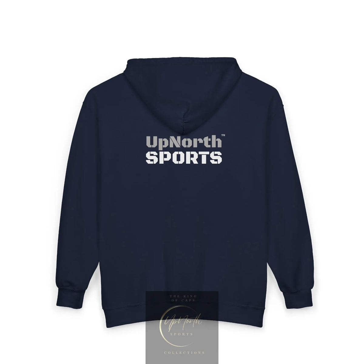 UpNorth Sports Navy Full Zip Hoodie back - UpNorth SPORTS